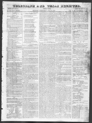 Primary view of object titled 'Telegraph and Texas Register (Houston, Tex.), Vol. 10, No. 30, Ed. 1, Wednesday, July 23, 1845'.