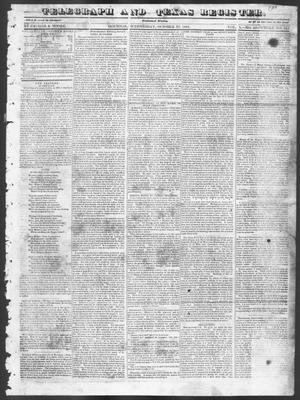 Primary view of object titled 'Telegraph and Texas Register (Houston, Tex.), Vol. 10, No. 43, Ed. 1, Wednesday, October 22, 1845'.