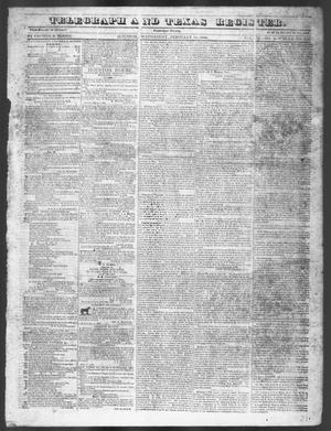 Primary view of Telegraph and Texas Register. (Houston, Tex.), Vol. 11, No. 6, Ed. 1, Wednesday, February 11, 1846