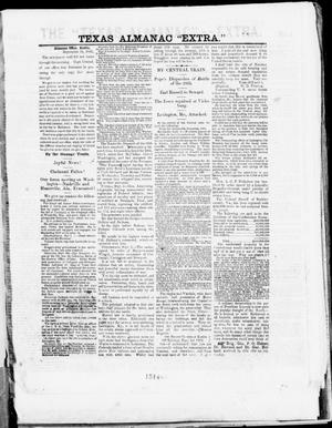 Primary view of object titled 'The Texas Almanac -- "Extra." (Austin, Tex.), Thursday, September 18, 1862'.