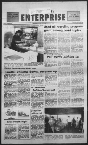 Primary view of object titled 'Polk County Enterprise (Livingston, Tex.), Vol. 111, No. 33, Ed. 1 Sunday, April 25, 1993'.