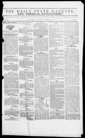 Primary view of object titled 'The Daily State Gazette and General Advertiser (Austin, Tex.), Vol. 1, No. 2, Ed. 1, Tuesday, November 8, 1859'.