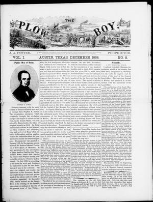 The Plow Boy (Austin, Tex.), Vol. 1, No. 2, Ed. 1, Tuesday, December 1, 1868