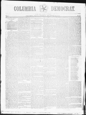 Primary view of object titled 'Columbia Democrat (Columbia, Tex.), Vol. 1, No. 45, Ed. 1, Tuesday, November 29, 1853'.