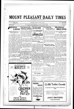 Primary view of object titled 'Mount Pleasant Daily Times (Mount Pleasant, Tex.), Vol. 10, No. 134, Ed. 1 Wednesday, August 14, 1929'.