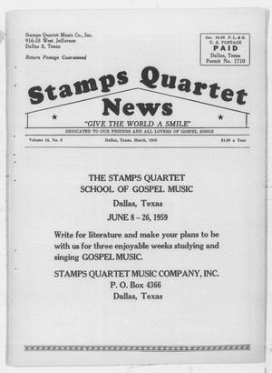 Primary view of object titled 'Stamps Quartet News (Dallas, Tex.), Vol. 14, No. 8, Ed. 1 Sunday, March 1, 1959'.