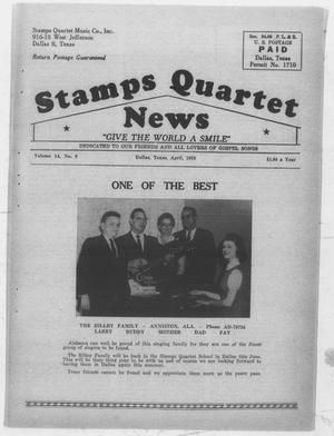 Primary view of object titled 'Stamps Quartet News (Dallas, Tex.), Vol. 14, No. 9, Ed. 1 Wednesday, April 1, 1959'.