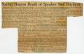 Thumbnail image of item number 1 in: '[Newspaper Clipping: Nation Mourns Death of Speaker Sam Rayburn]'.