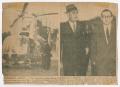 Primary view of [Newspaper Clipping: Photos of Vice President Lyndon Johnson Visiting in Bonham]
