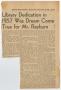 Clipping: [Newspaper Clipping: Library Dedication in 1957 Was Dream Come True f…