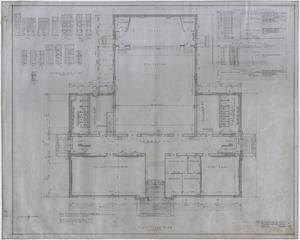 Primary view of object titled 'High School Building, Rotan, Texas: First Floor Plan'.