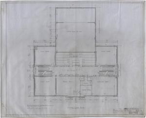 Primary view of object titled 'High School Building, Rotan, Texas: Second Floor Plan'.