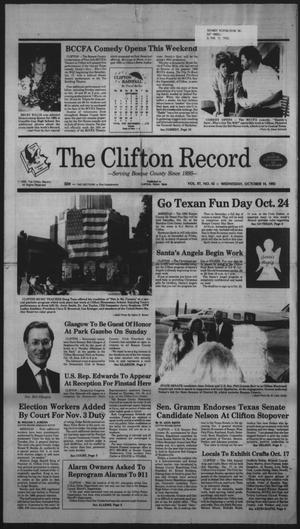 Primary view of object titled 'The Clifton Record (Clifton, Tex.), Vol. 97, No. 42, Ed. 1 Wednesday, October 14, 1992'.