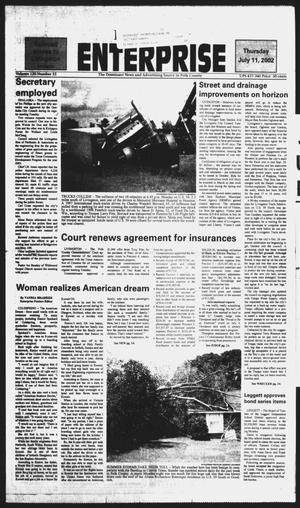 Primary view of object titled 'Polk County Enterprise (Livingston, Tex.), Vol. 120, No. 55, Ed. 1 Thursday, July 11, 2002'.