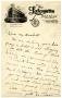 Letter: [Photograph of Letter from Raymond Hamilton to A. S. Baskett]