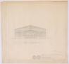 Technical Drawing: High School Gymnasium Proposal, Ozona, Texas: Front Elevation "A"