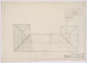 Primary view of object titled 'Pyron Consolidated County Line Rural High School, Pyron, Texas: Roof Plan'.