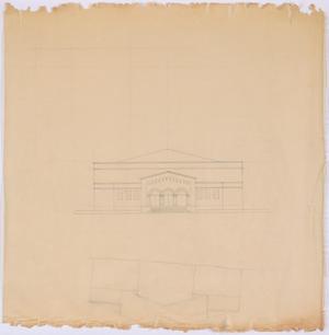 Primary view of object titled 'High School Gymnasium Proposal, Ozona, Texas: Drawing'.