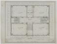 Technical Drawing: Ward School Building, Ranger, Texas: First Floor Plan