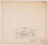 Technical Drawing: High School Gymnasium Proposal, Ozona, Texas: Front Elevation