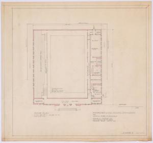 Primary view of object titled 'High School Gymnasium Proposal, Ozona, Texas: Floor Plan'.
