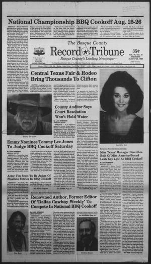 Primary view of object titled 'The Bosque County Record Tribune (Clifton, Tex.), Vol. 94, No. 34, Ed. 1 Thursday, August 24, 1989'.