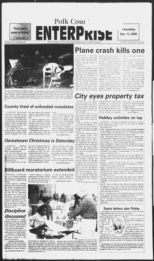 Primary view of Polk County Enterprise (Livingston, Tex.), Vol. 121, No. 99, Ed. 1 Thursday, December 11, 2003