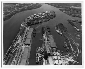 Primary view of object titled '[Aerial of Texaco Island]'.