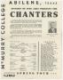 Thumbnail image of item number 2 in: '[Program: McMurry College Chanters, Spring 1960]'.