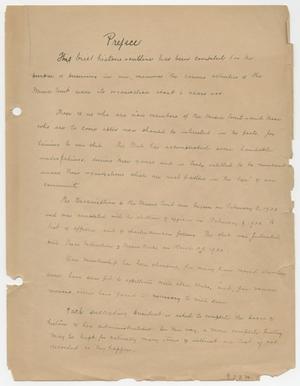 Primary view of object titled '[Draft: A Brief History of The Music Unit of the Woman's Forum, Abilene, Texas]'.