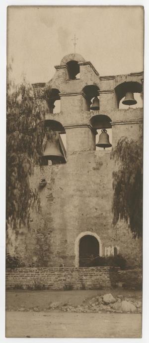 Primary view of object titled '[Photograph of San Gabriel Mission]'.