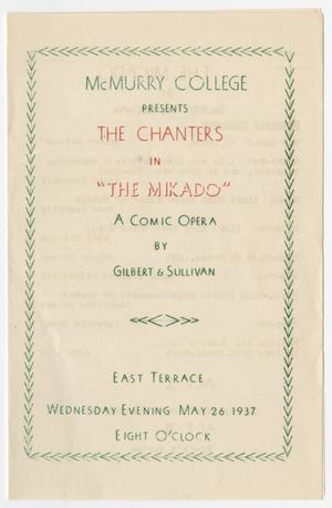 Primary view of object titled '[Program: "The Mikado," 1937]'.