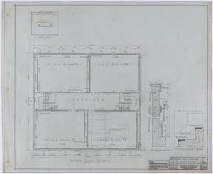 Primary view of object titled 'Elementary School Building, Anson, Texas: Second Floor Plan'.