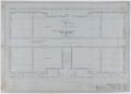 Technical Drawing: School Building Remodel, Benjamin, Texas: Present Basement Plan