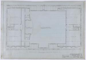 Primary view of object titled 'School Building Remodel, Benjamin, Texas: Present Second Floor Plan'.