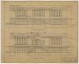 Primary view of High School Building, De Leon, Texas: Rear and Front Elevations