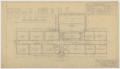 Technical Drawing: High School Building, Blackwell, Texas: First Story Floor Plan