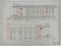 Technical Drawing: First Christian Church, Abilene, Texas: East and West Side Elevations