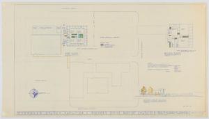 Primary view of object titled 'Pioneer Drive Baptist Church Proposal, Abilene, Texas: Floor Plans, Plot Plan, and Elevation'.