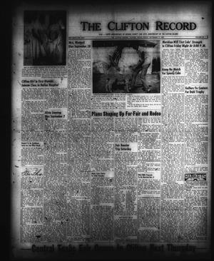 Primary view of object titled 'The Clifton Record (Clifton, Tex.), Vol. 60, No. 33, Ed. 1 Friday, September 17, 1954'.