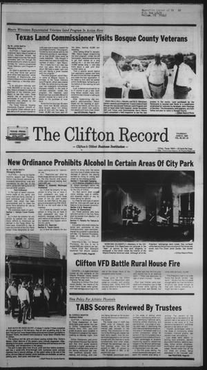 Primary view of object titled 'The Clifton Record (Clifton, Tex.), Vol. 89, No. 25, Ed. 1 Thursday, June 21, 1984'.