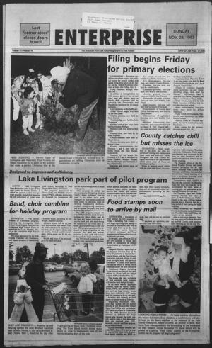 Primary view of object titled 'Polk County Enterprise (Livingston, Tex.), Vol. 111, No. 95, Ed. 1 Sunday, November 28, 1993'.