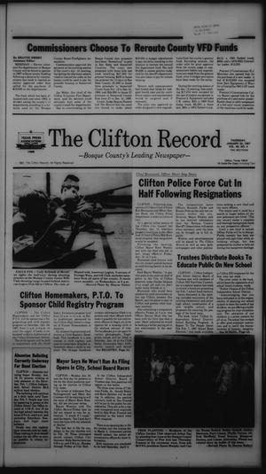 Primary view of object titled 'The Clifton Record (Clifton, Tex.), Vol. 92, No. 4, Ed. 1 Thursday, January 22, 1987'.