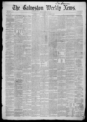 Primary view of object titled 'Galveston Weekly News (Galveston, Tex.), Vol. 13, No. 36, Ed. 1, Tuesday, November 25, 1856'.