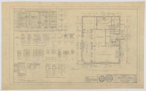 Primary view of object titled 'Moore Residence, Hamlin, Texas: First Level Floor Plan'.