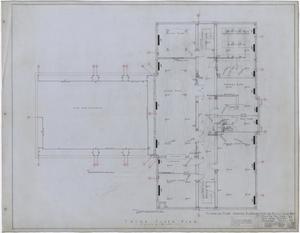 Primary view of object titled 'Ballinger High School: Third Story Mechanical Plan'.
