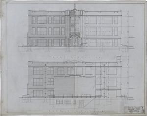 Primary view of object titled 'Ballinger High School: Front and Rear Elevations'.