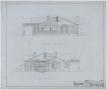 Technical Drawing: Abercrombie Residence, Archer City, Texas: Front and West Elevations