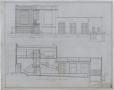 Technical Drawing: Ballinger High School: Typical End Elevation and Longitudinal Section