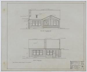 Primary view of object titled 'Sullivan Residence Additions, Dallas, Texas: Front and Rear Elevations'.